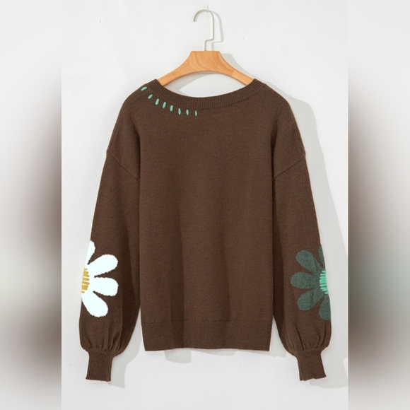 Good Mood Flower Print Sweater - Picture 7 of 14